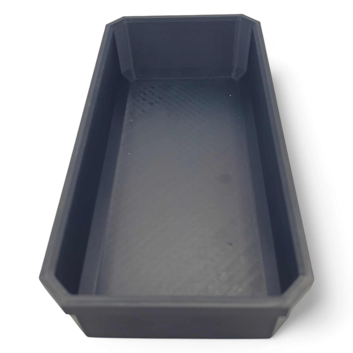 Black Milwaukee Pack-out Slim long bin replacement with no divider, compatible with models 48-22-8431 and 48-22-8436, made from durable PETG for extended tool storage