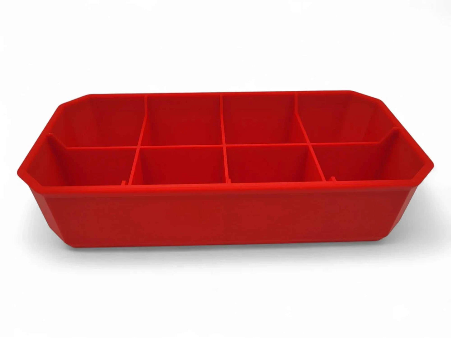 8-Compartment Tray for Packout Low Profile – Top View - Red