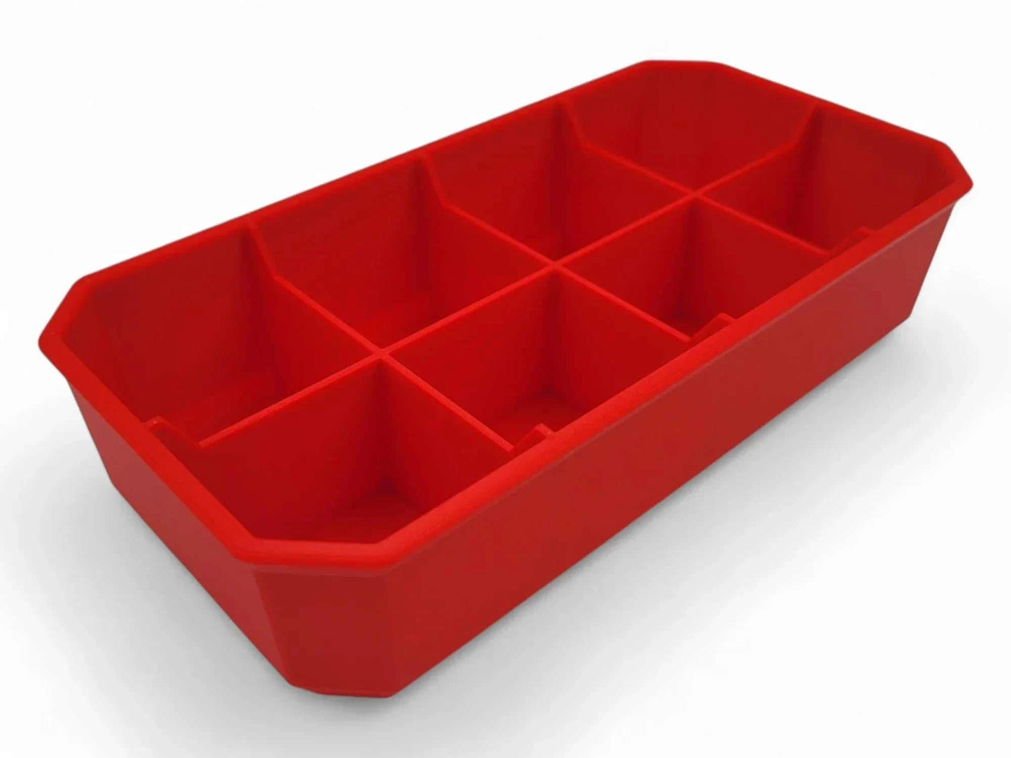 8-compartment tray for Milwaukee Packout organizer, red, durable PETG plastic, optimal small parts storage.