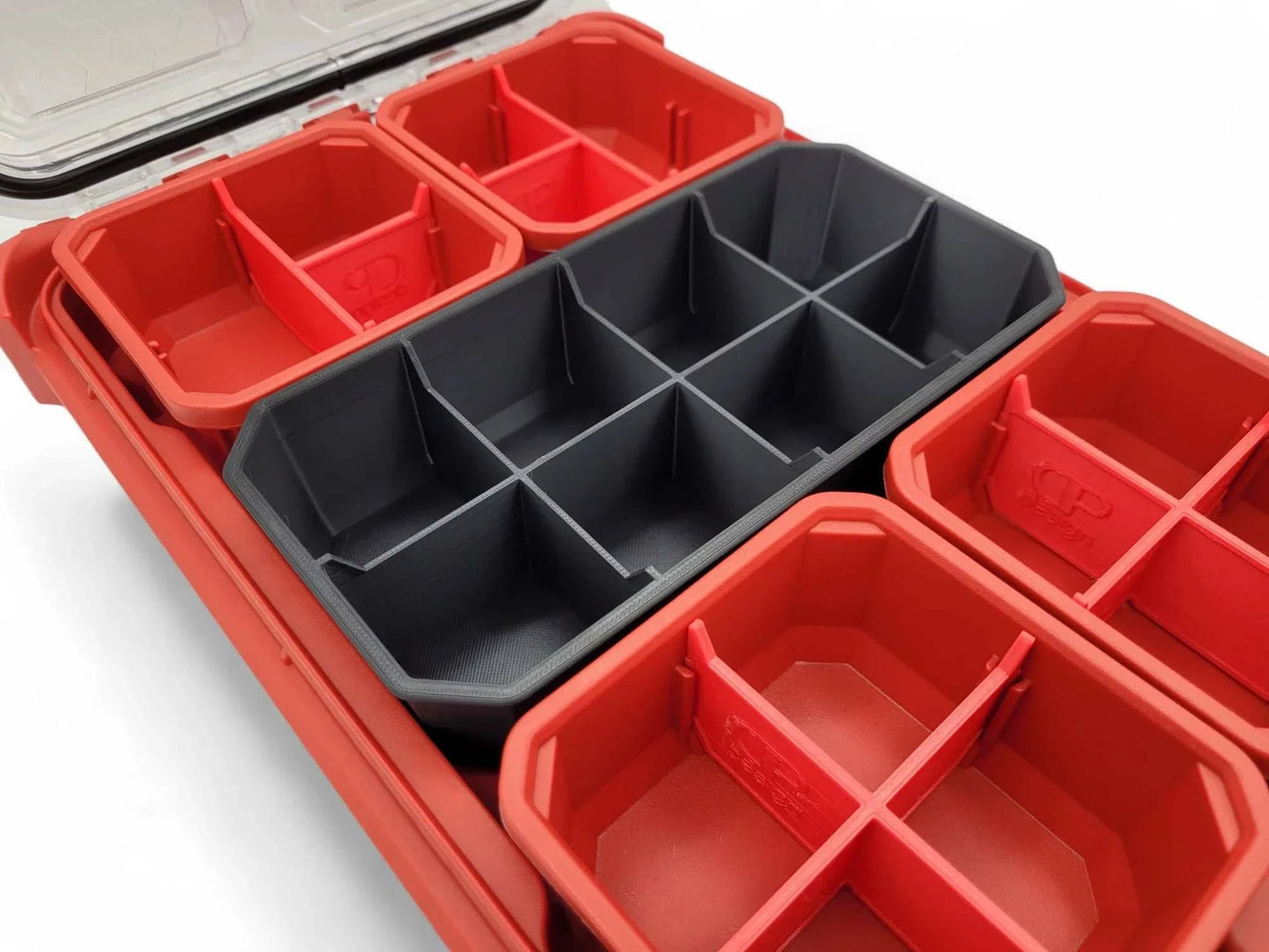 8-Compartment Tray for Packout Low Profile – Packout View - Black