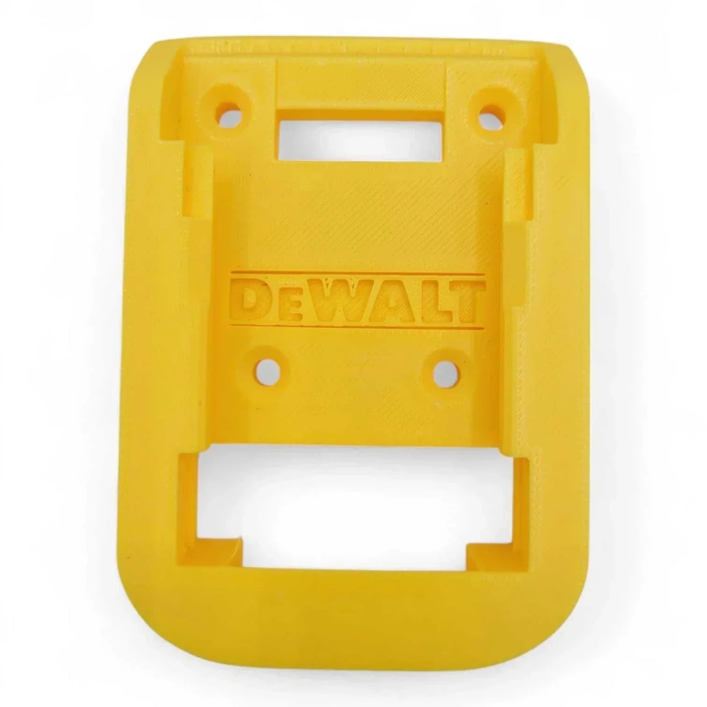 Wall mounted holder for 20V DeWalt battery, made from durable PETG, featuring secure click-in design.