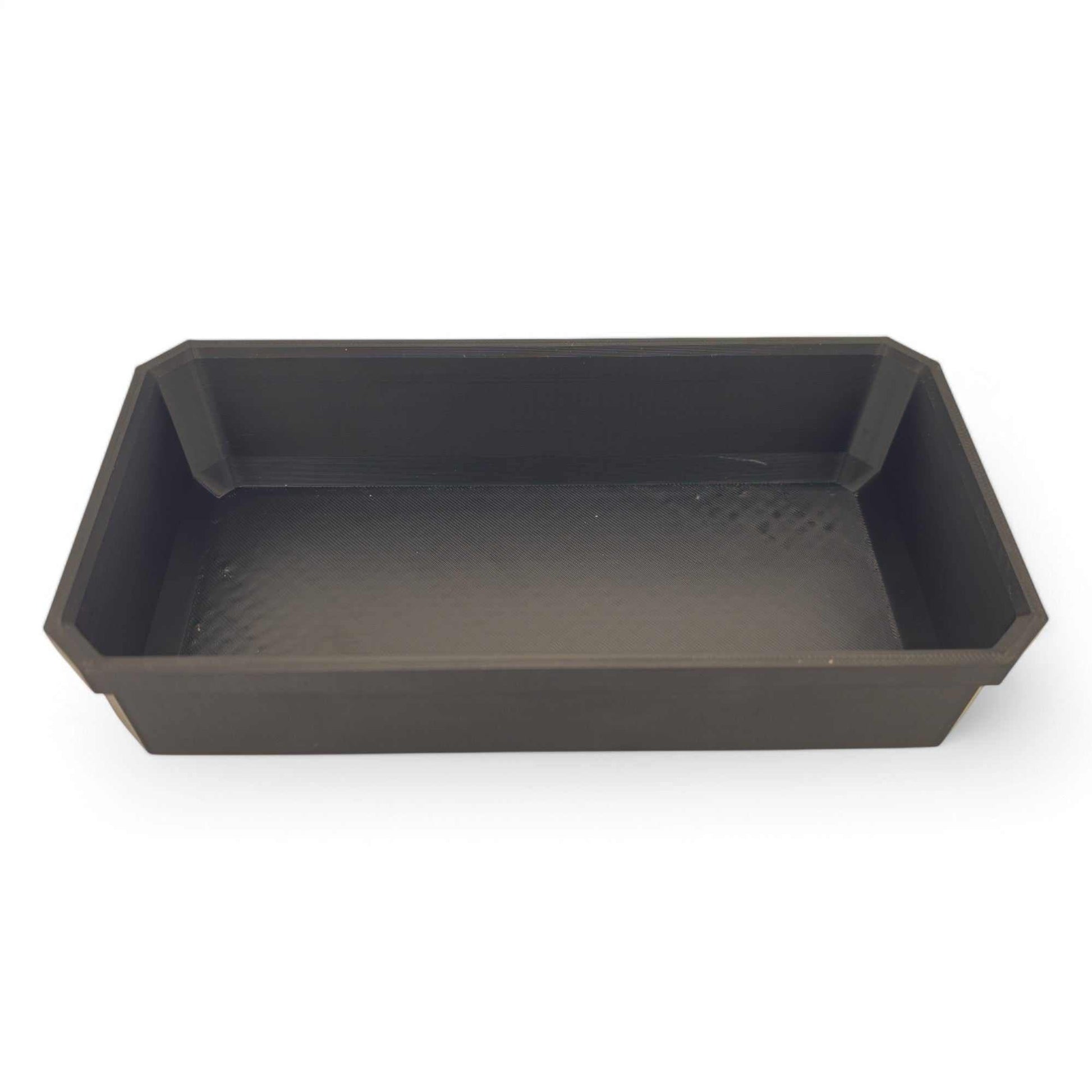Milwaukee Pack-out Slim long bin replacement with no divider, compatible with 48-22-8431 and 48-22-8436, durable black PETG storage tray for long tools and accessories