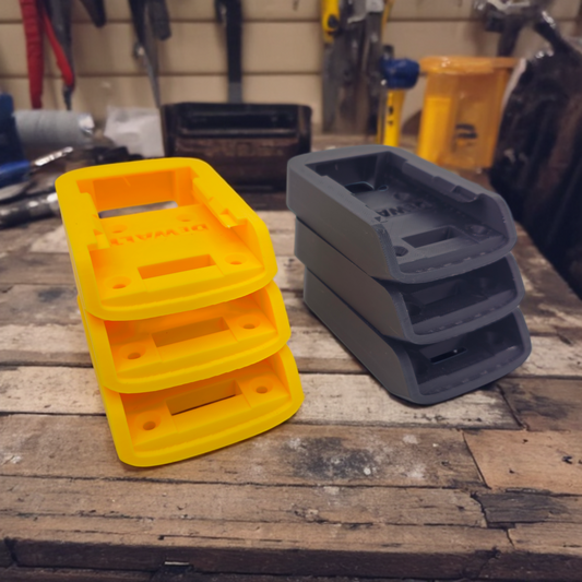 DeWalt 20V Battery Wall Mount – 1 to 4 Slot Holder Options – Locking Design