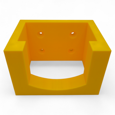 DeWalt DCW210B Wall Bracket, durable PETG construction, custom fit for sander, yellow color, wall-mount design.