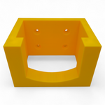DeWalt DCW210B Wall Bracket, durable PETG construction, custom fit for sander, yellow color, wall-mount design.