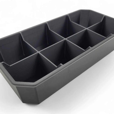 8-Compartment Tray for Packout Low Profile – Top View - Black