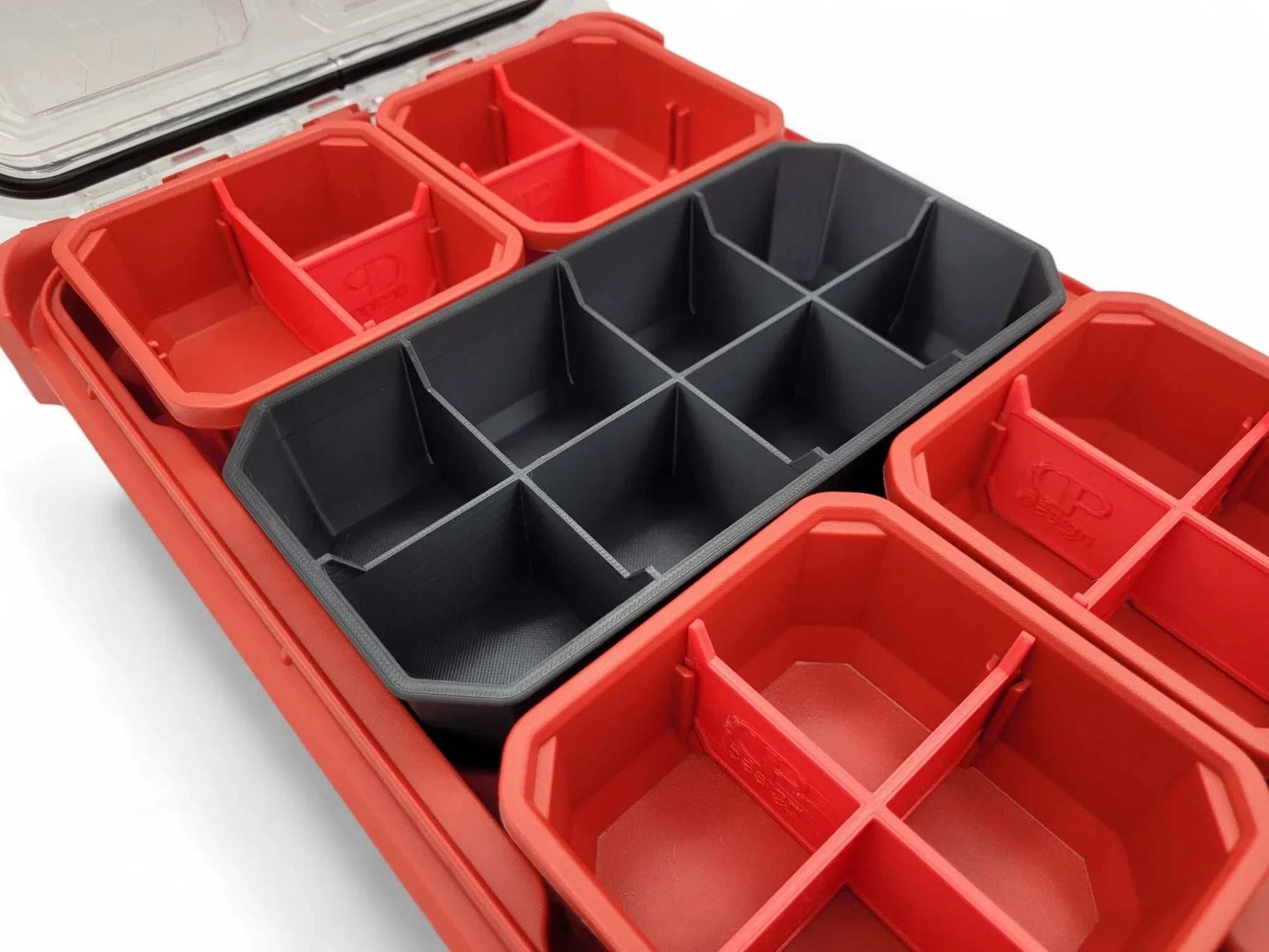 8-Compartment Tray for Packout Low Profile – Packout View - Black