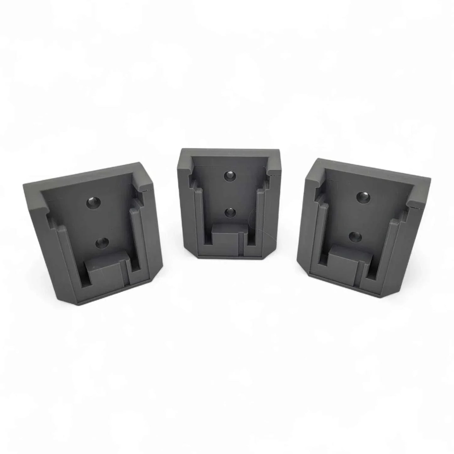 Milwaukee M18 Battery Wall Mounts in durable PETG, 3-pack for secure and easy installation.