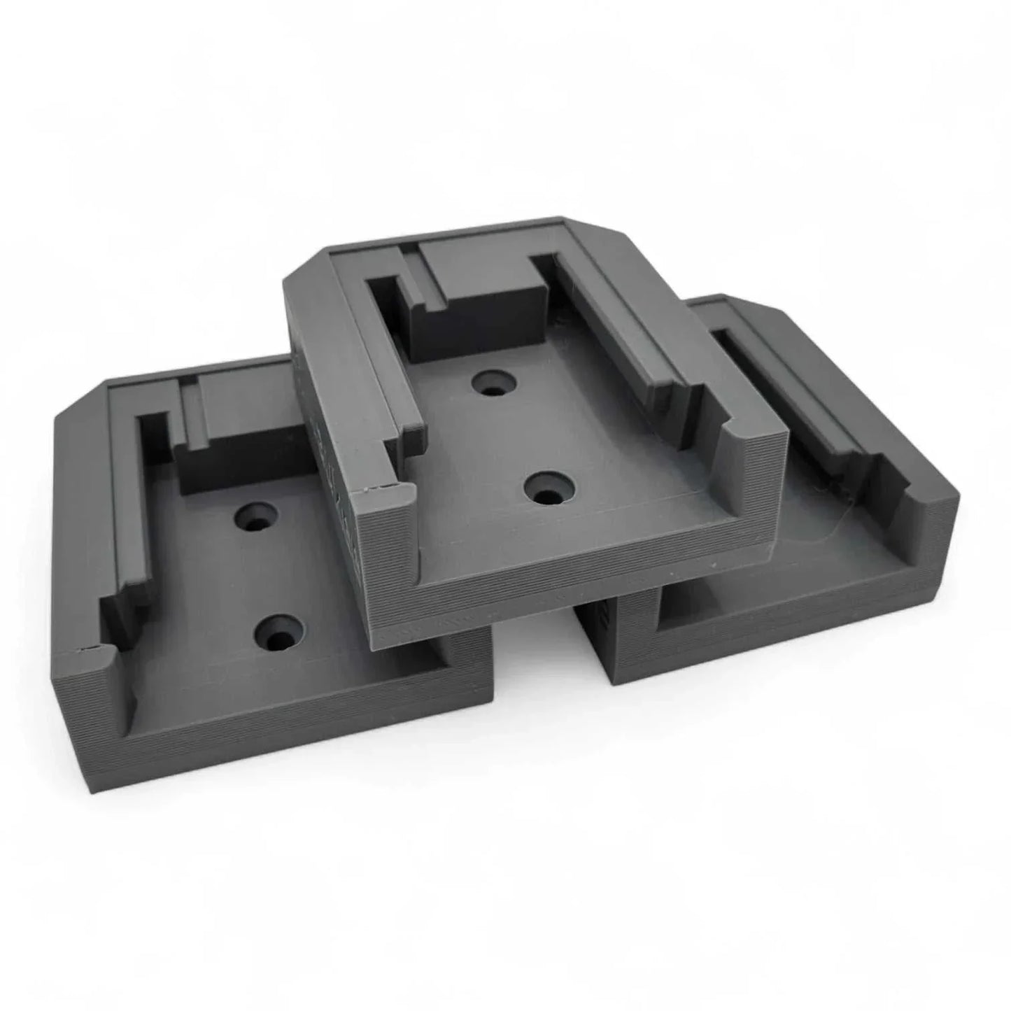 Milwaukee M18 Battery Wall Mounts, 3 Pack, durable PETG, secure click-in design, made in USA.