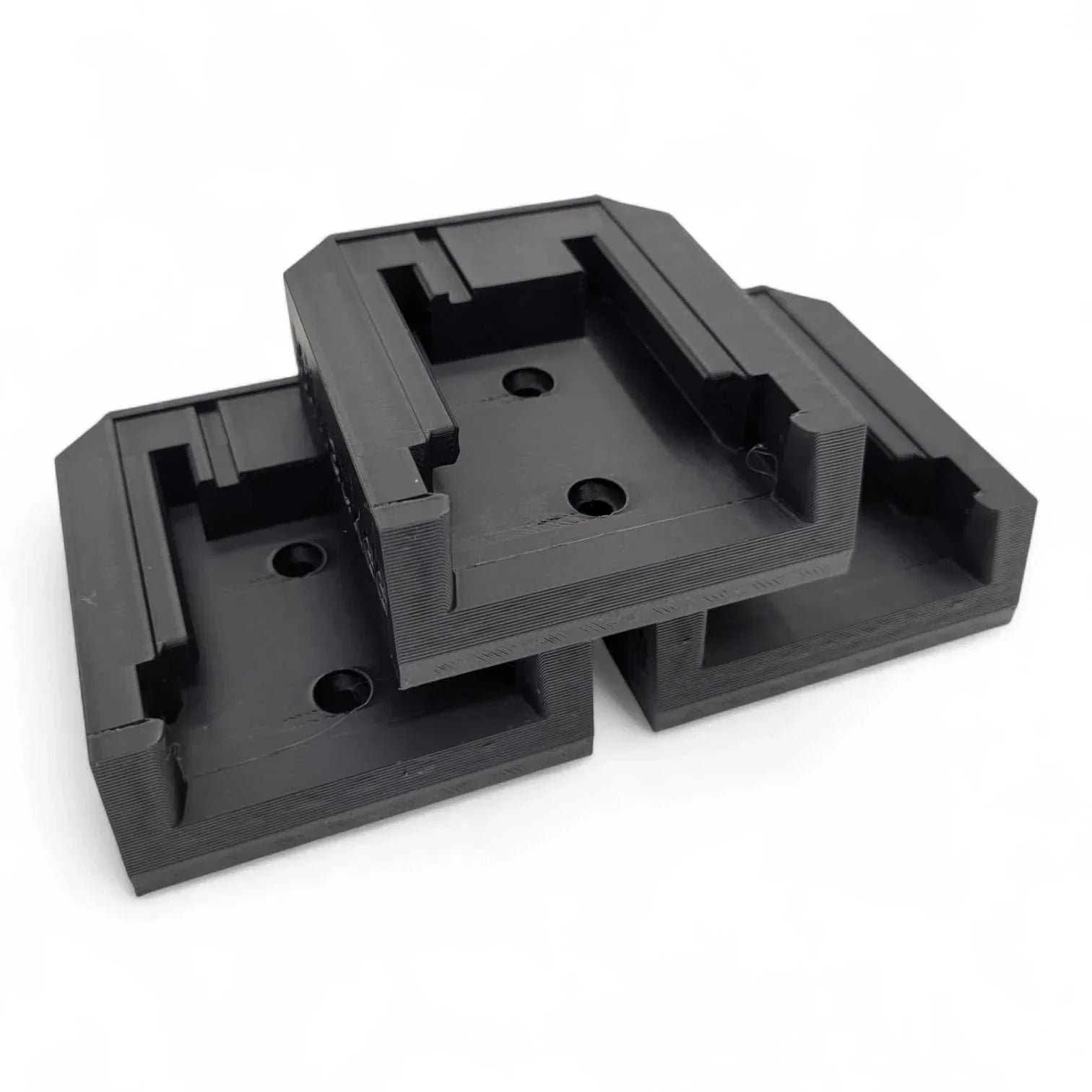 Milwaukee M18 battery wall mounts 3-pack, durable PETG, secure click-in design, easy installation.