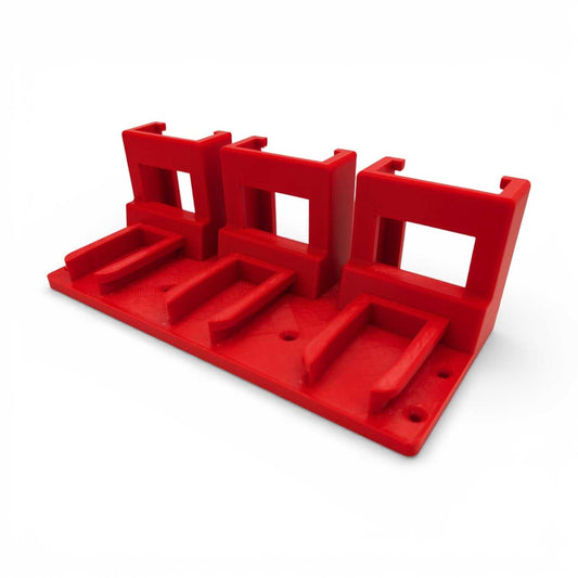 Milwaukee M18 Tool and Battery Wall Mount – Deluxe 3 Tool 3 Locking Battery Holder