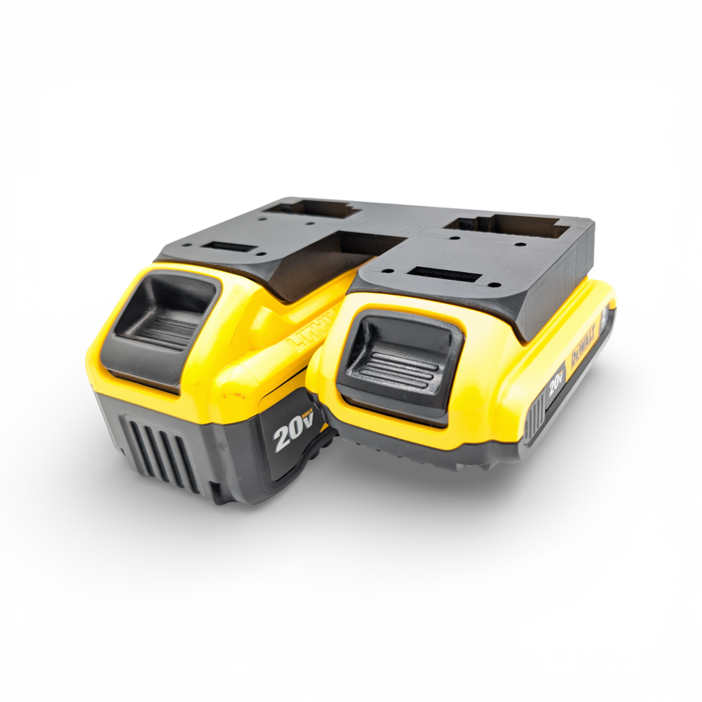 DeWalt 20V Battery Wall Mount – 1 to 4 Slot Holder Options – Locking Design